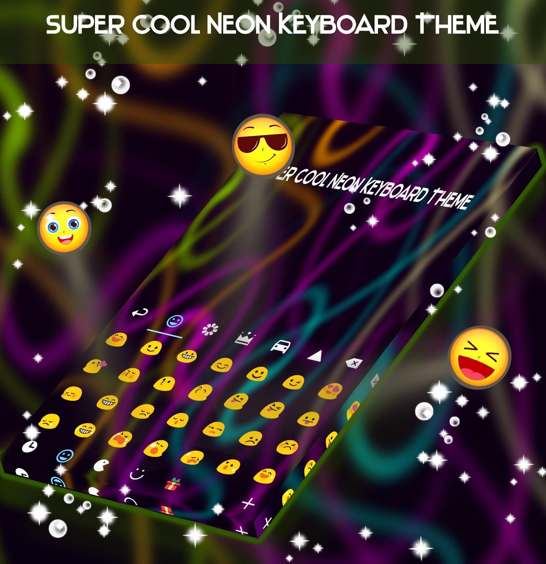 Super Cool Neon Keyboard Theme