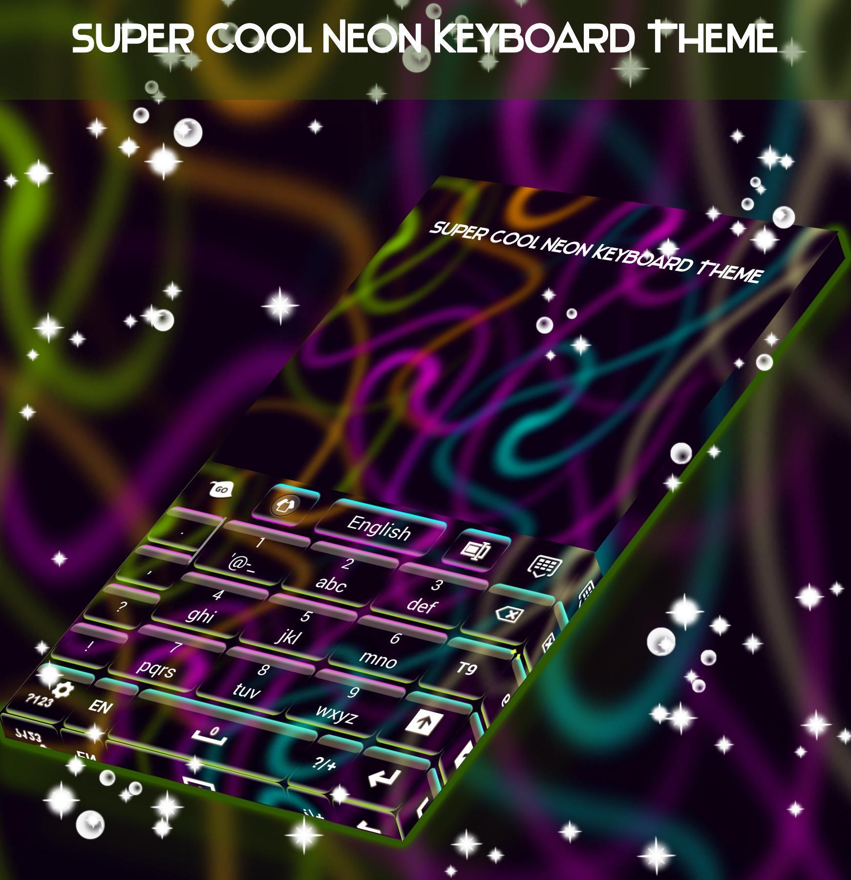 Super Cool Neon Keyboard Theme