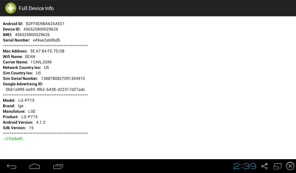 Full Device Info