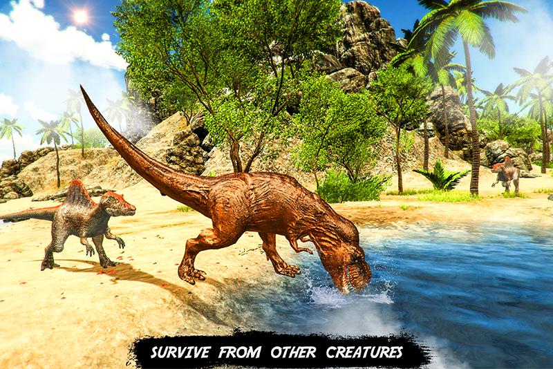 Wild dinosaur family survival simulator