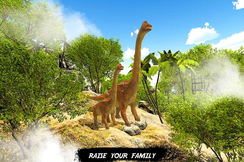 Wild dinosaur family survival simulator