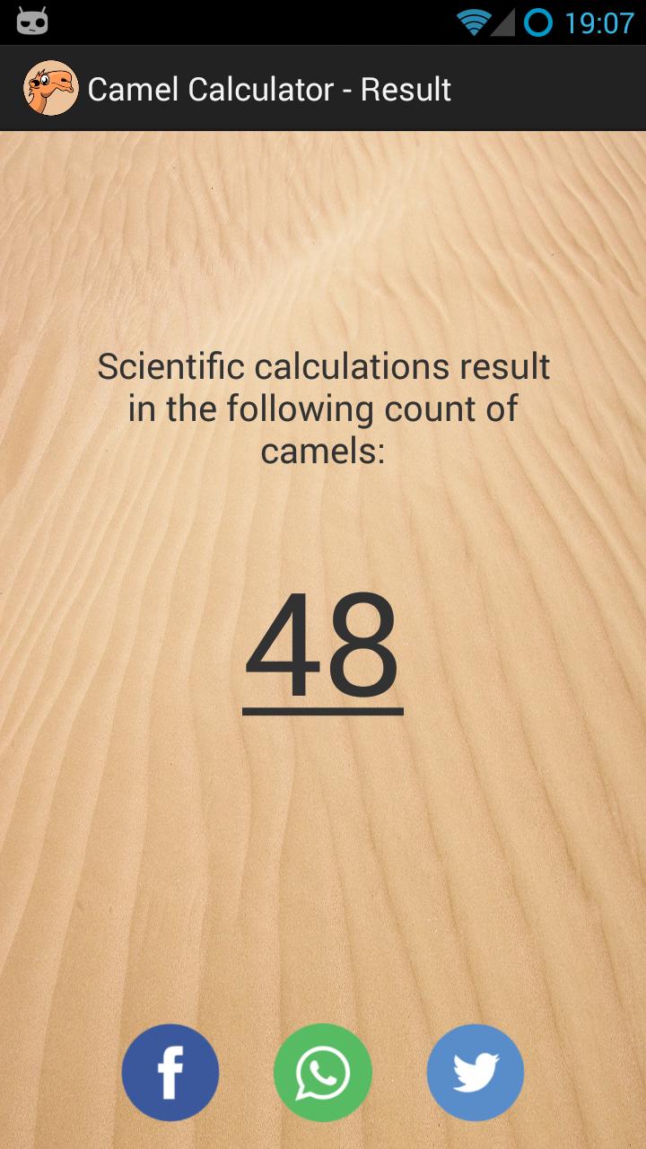 Camel Calculator