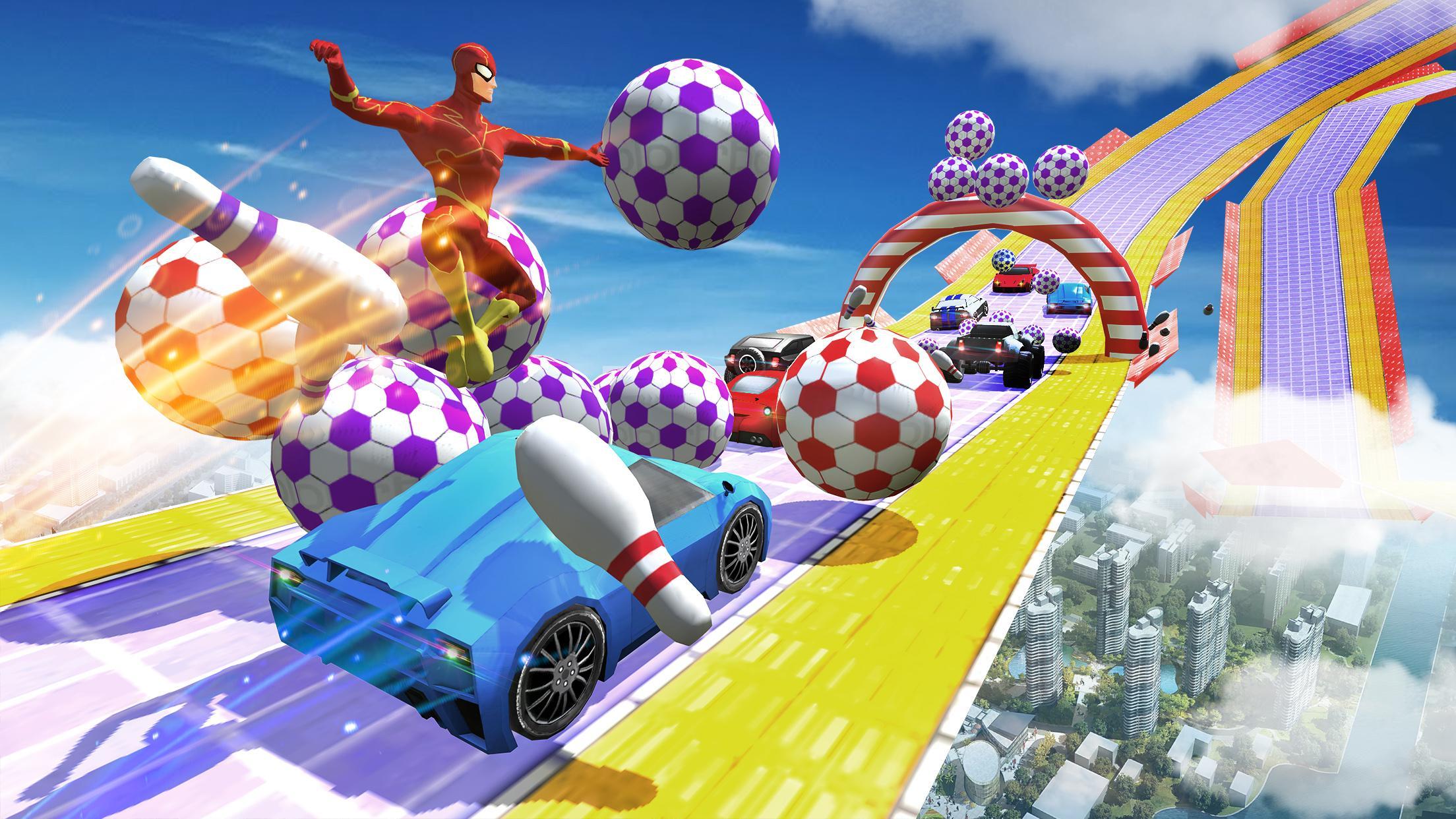 Impossible Mega Ramp Car Stunts Racing Drive