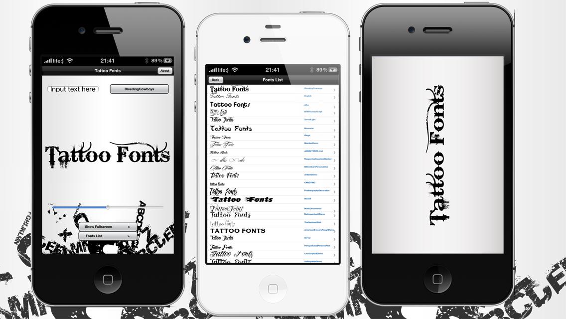 Text Tattoo Designer