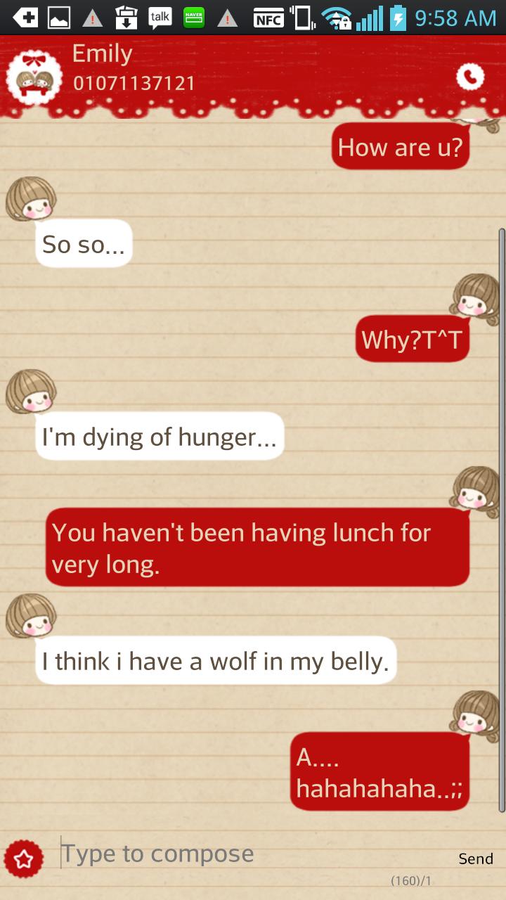 dasom(love) go sms theme