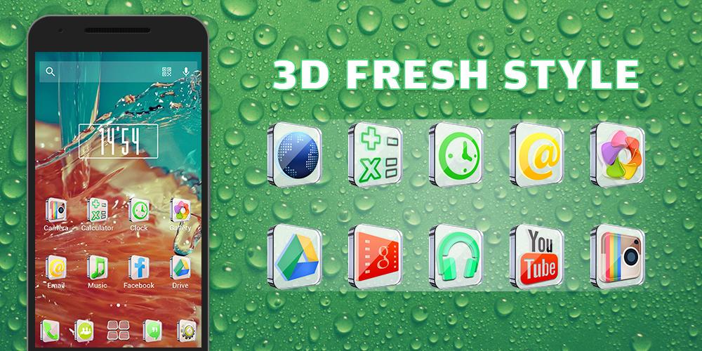 3D Fresh Style - Solo Launcher Theme