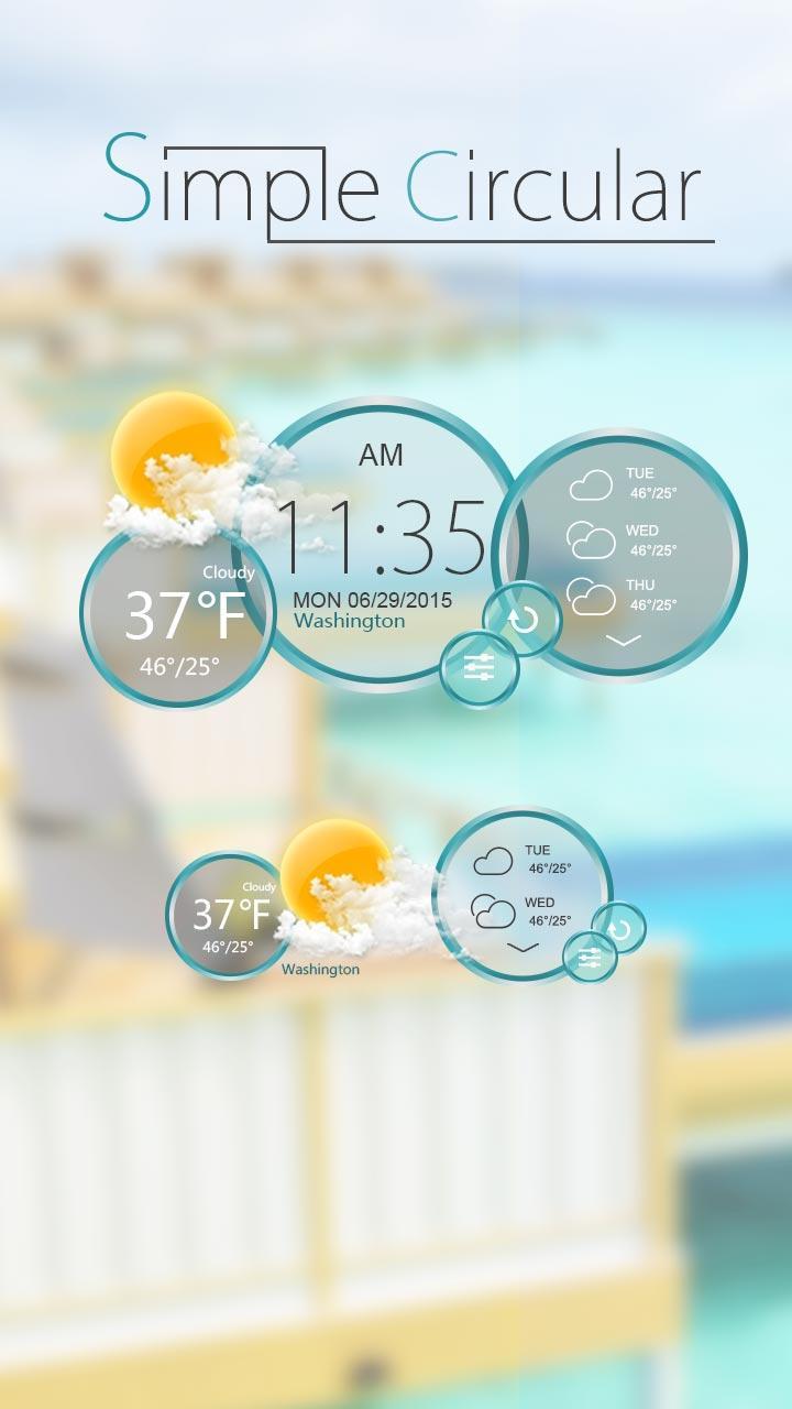 Simple Circular Weather Widget