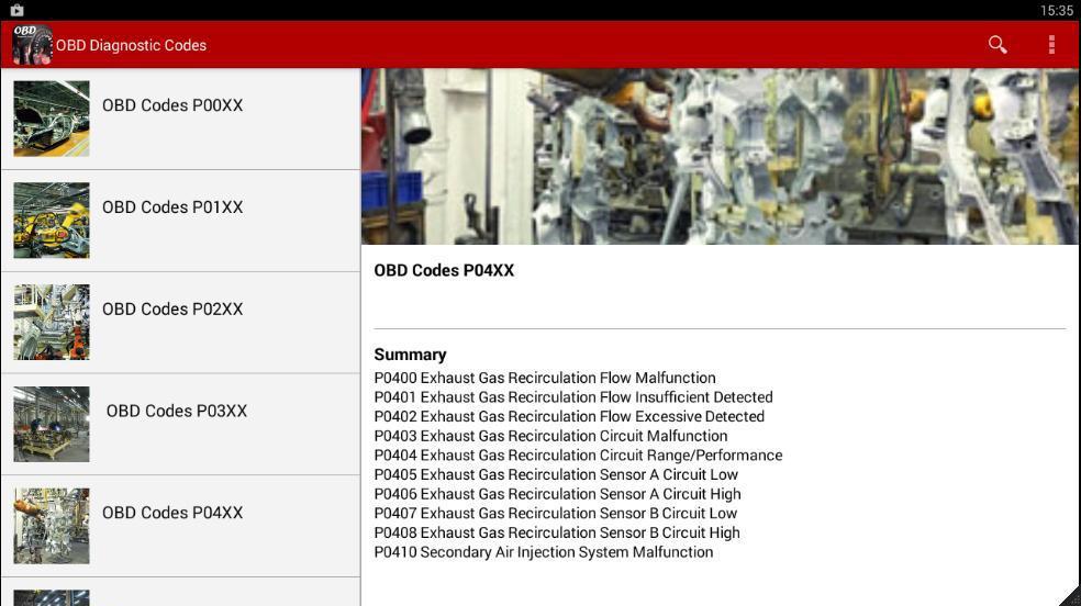 OBD Diagnostic Codes 2016