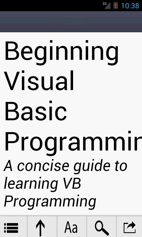 Learn Visual Basic in a day