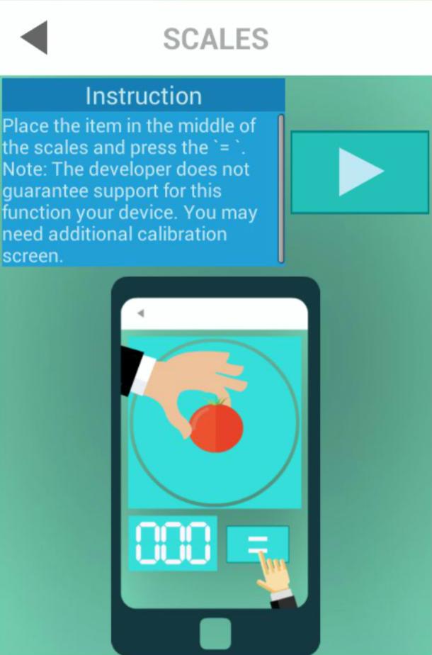Scales. Meter weight simulator