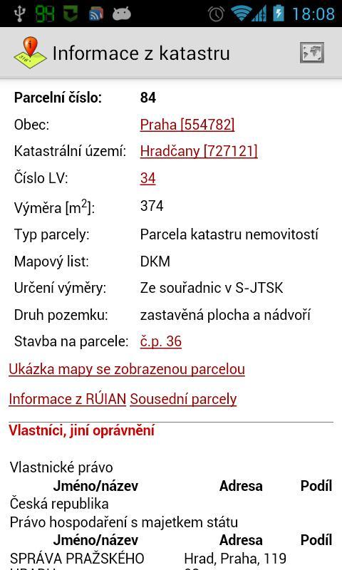 Locus - addon Parcel Info