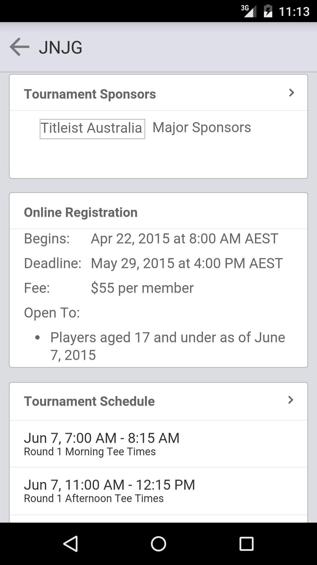 Jack Newton Junior Golf