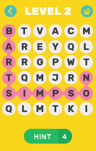 Word Search - The Simpsons