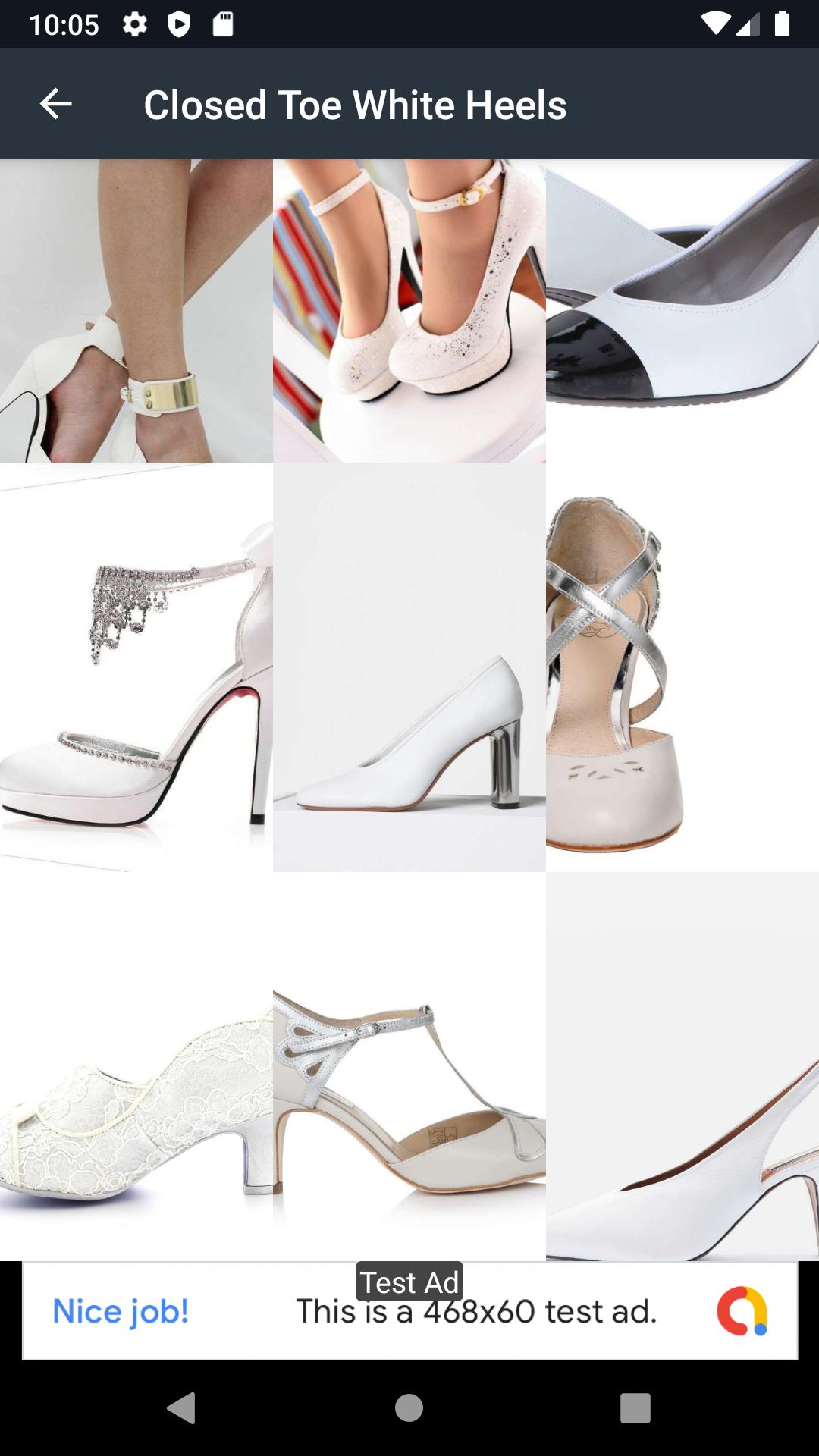 Closed Toe White Heels