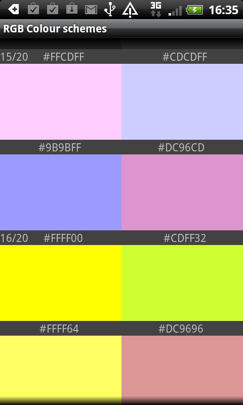 RGB Demo Color schemes