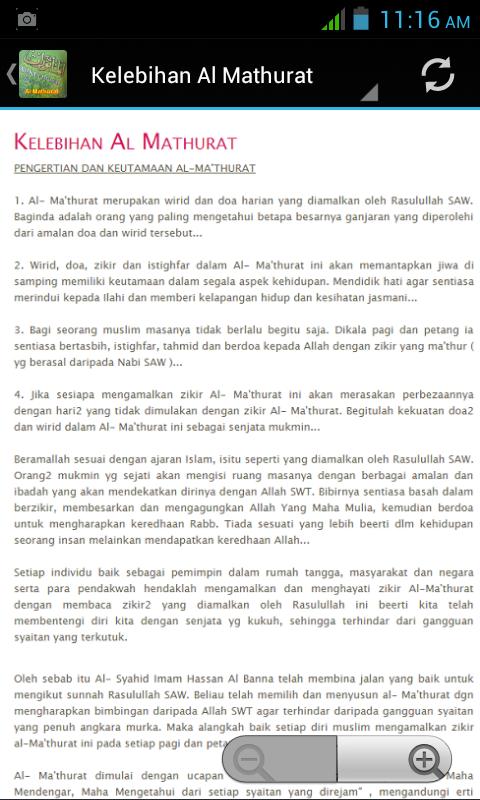 Al Mathurat Dan Kelebihan