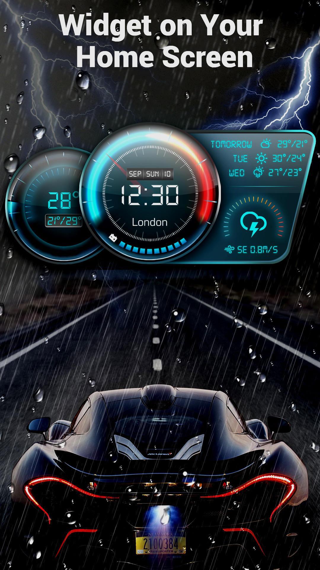 weather information time widget