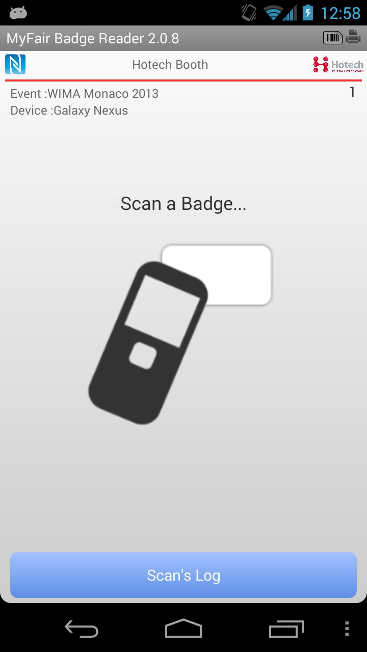 NFC MyFair Badge Reader