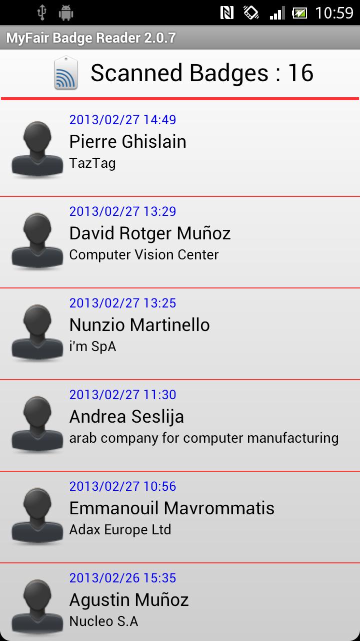 NFC MyFair Badge Reader