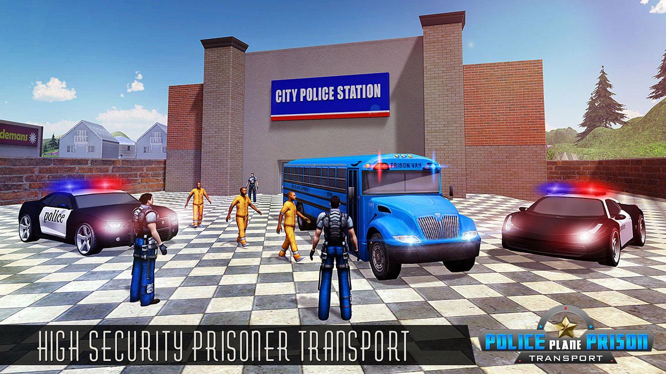 US Police Prisoner Plane Transporter Game