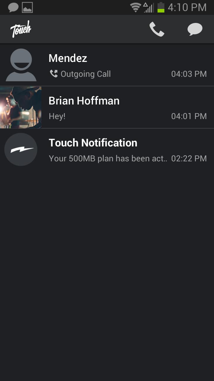 Touch Mobile Calls & Messages