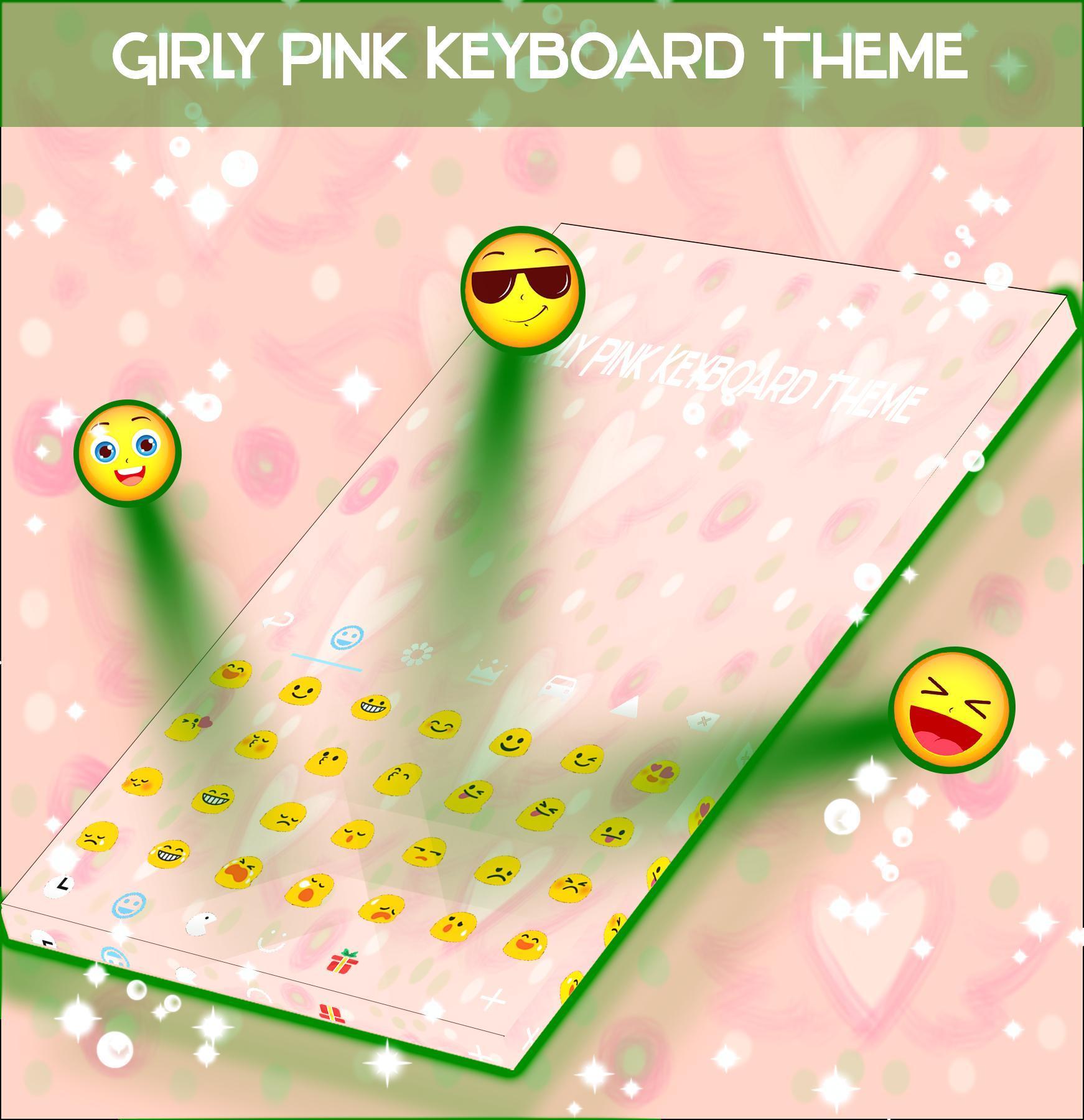 Girly Pink Keyboard Theme