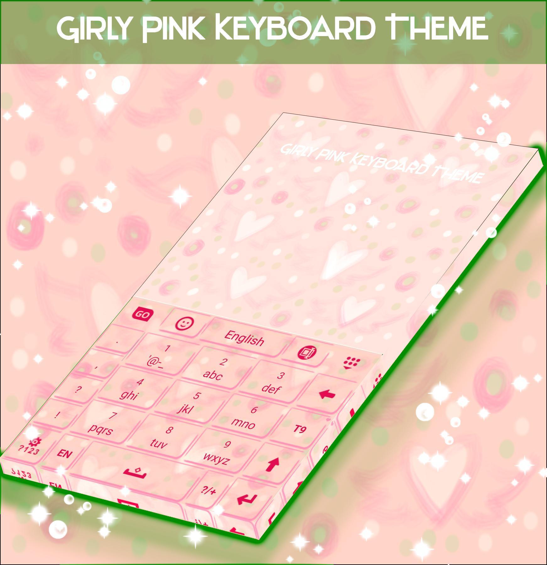 Girly Pink Keyboard Theme