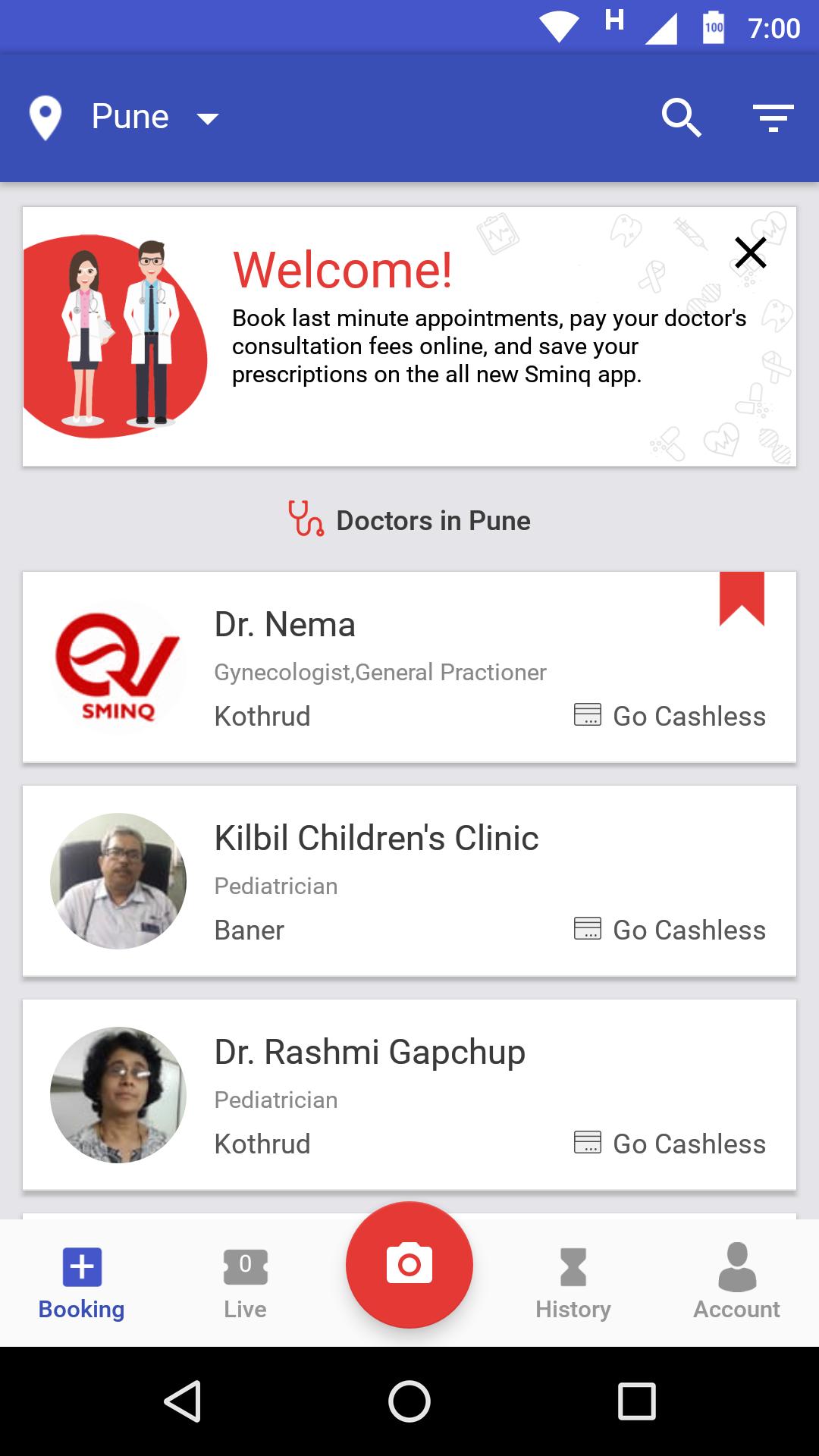 Sminq - Doctor appointments