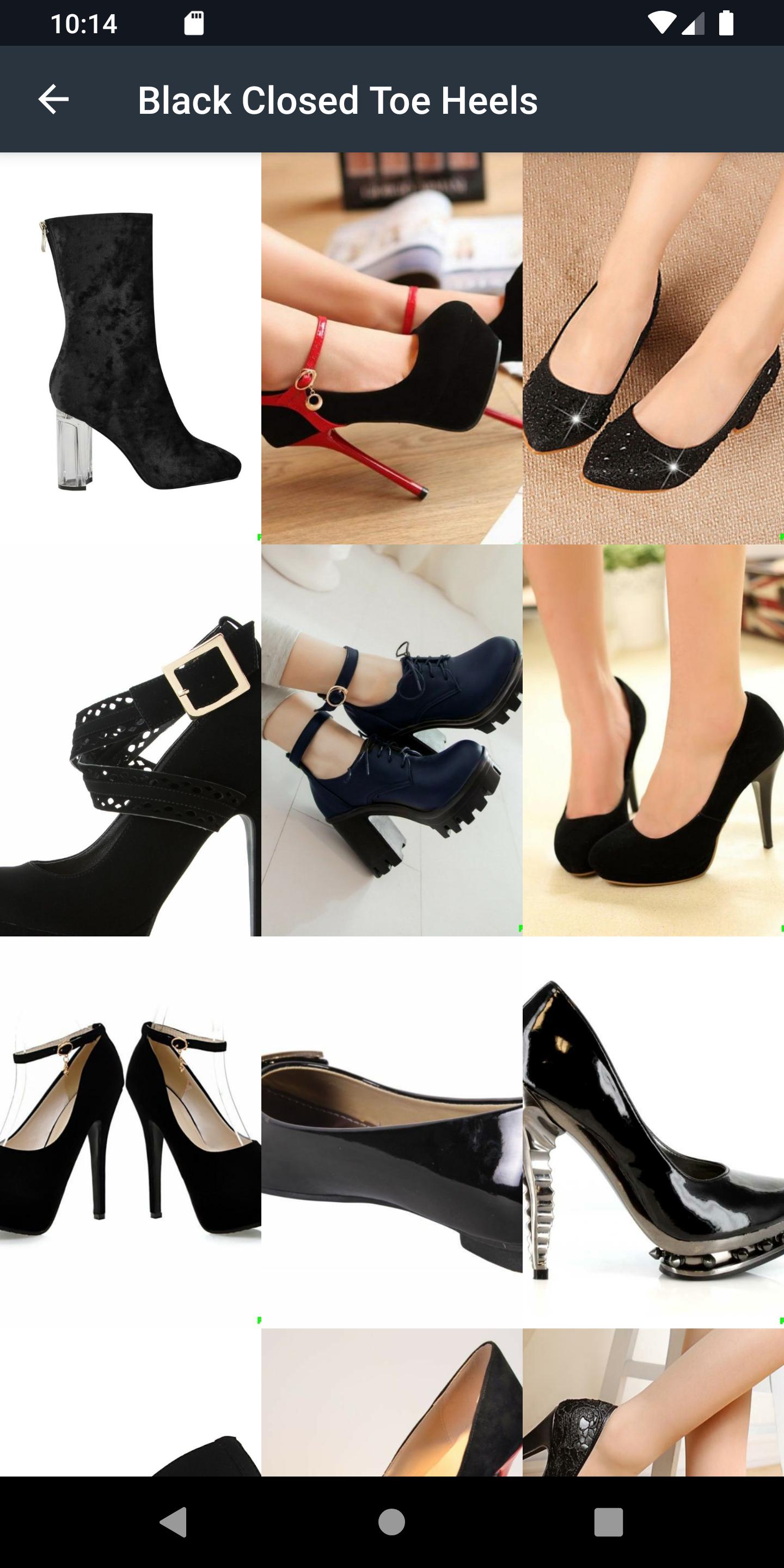 Black Closed Toe Heels