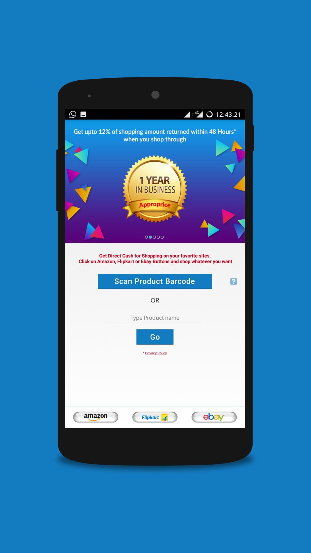 Price Comparison Cashback App for Online Shopping