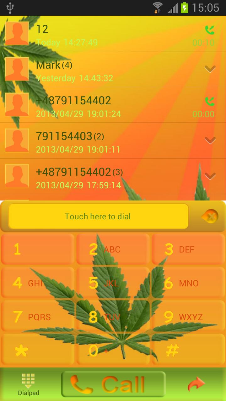Weed Ganja - GO Contacts Theme