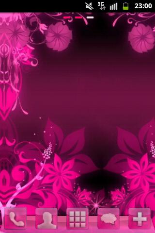 Pink Flowers Theme GO Launcher