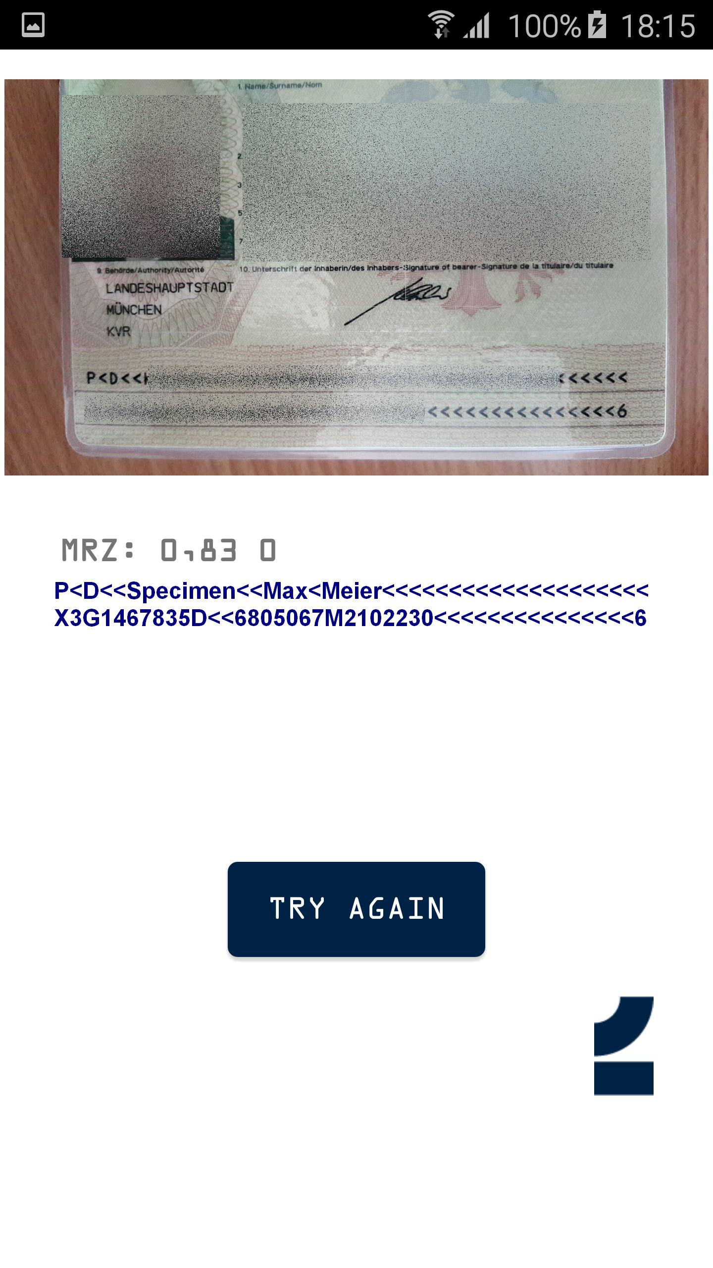 Genuine-ID MRZ Reader