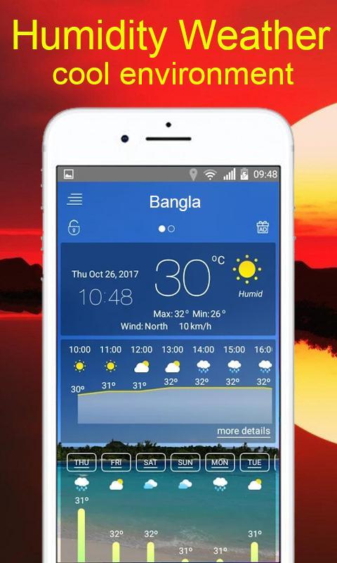 Weekly Weather Forecast App & Widget