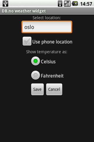 DB.no weather widget
