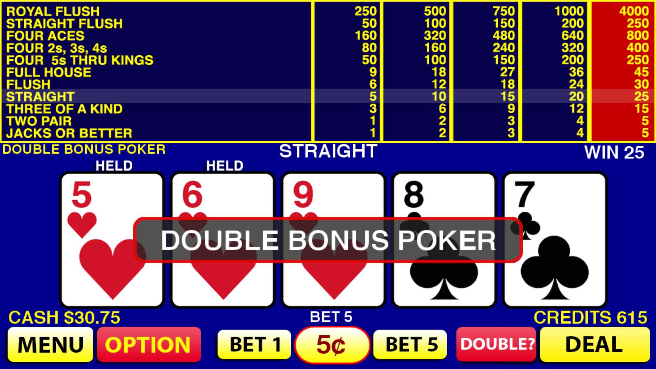 Double Bonus Poker