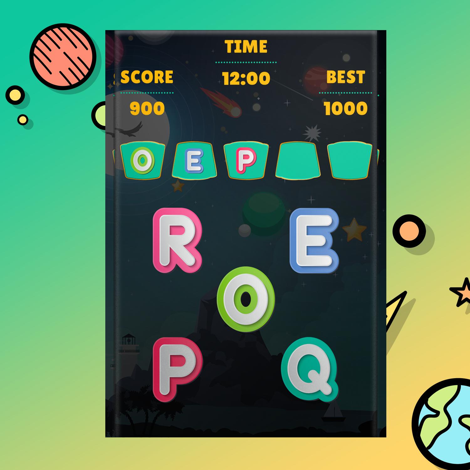 Space Word Connect Puzzle Game