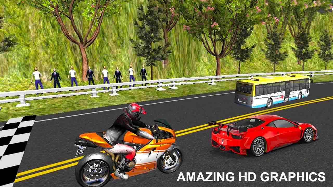 Moto Racing In Traffic