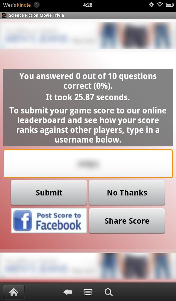 Science Fiction Movie Trivia