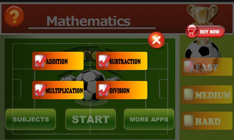 Soccer Math Game