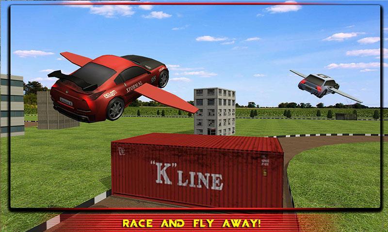 Flying Racing In Car