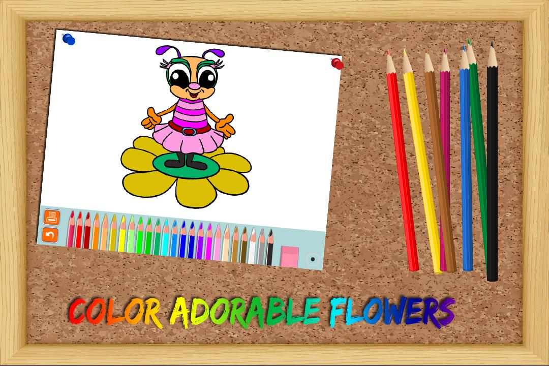 Coloring Game for Kids Flowers