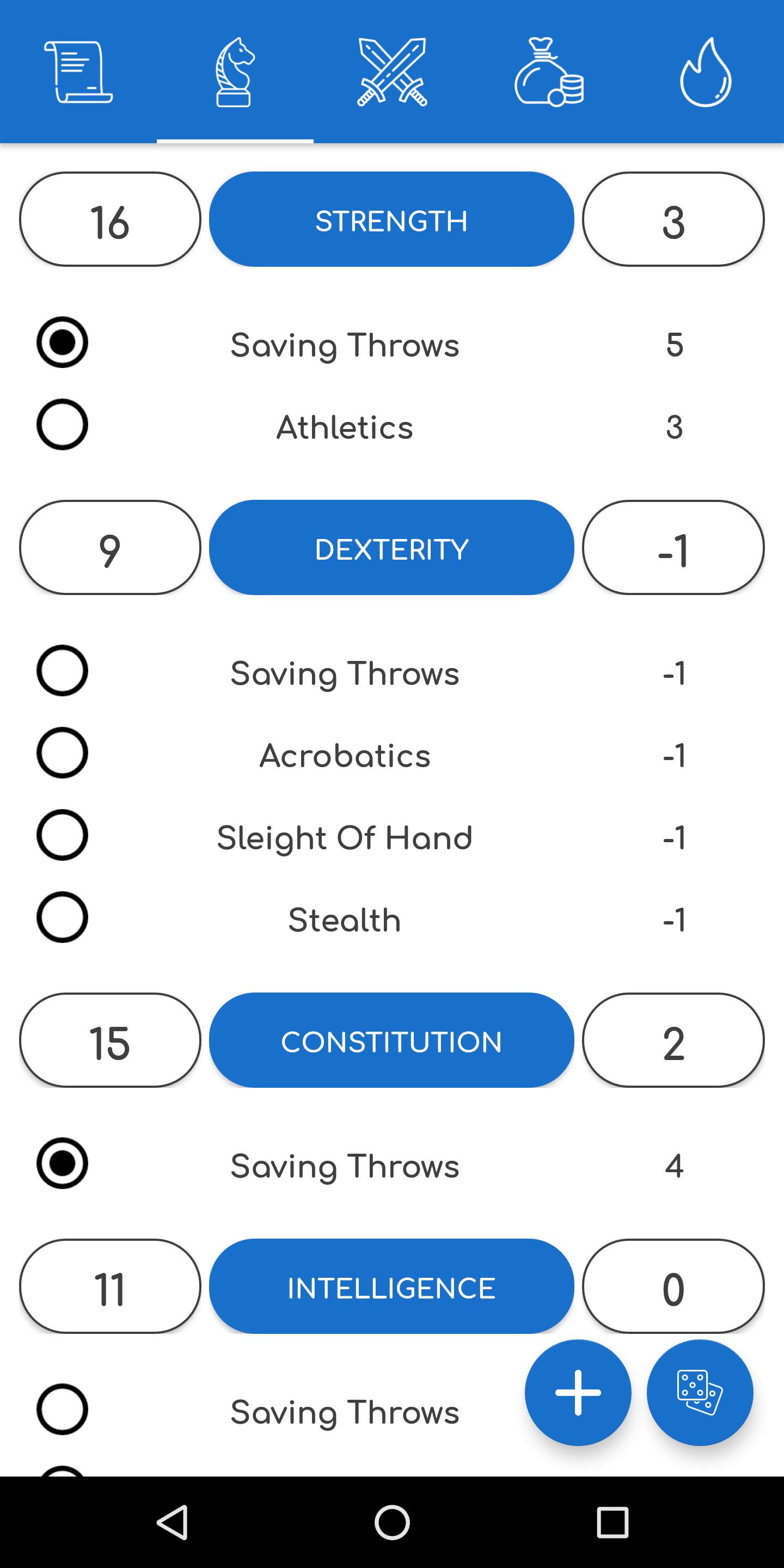 D20 - Dnd 5th Character Sheet