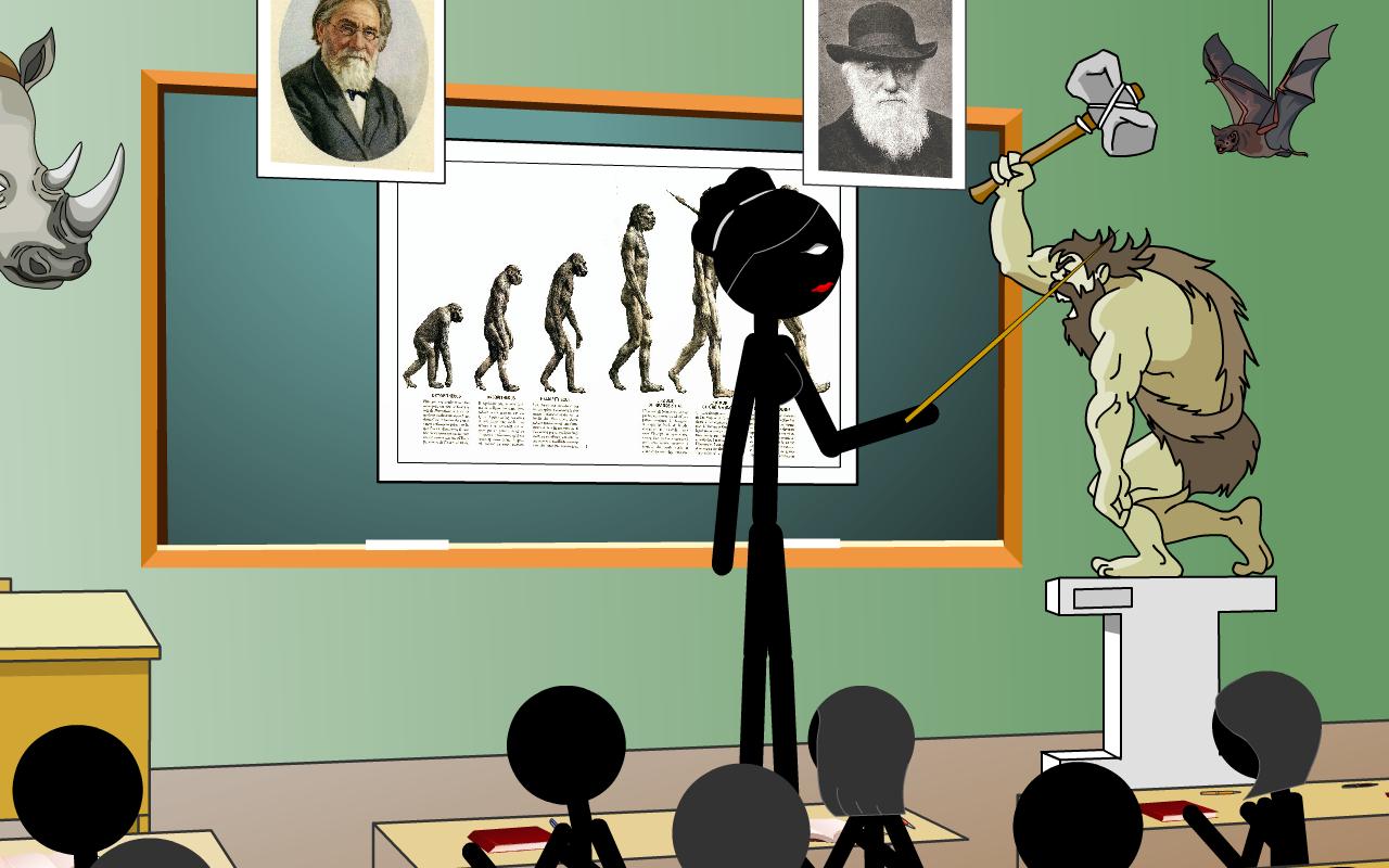 Stickman mentalist. School evil. Monday