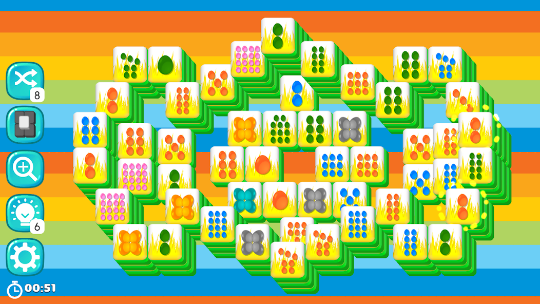 Easter Eggs Mahjong Tiles