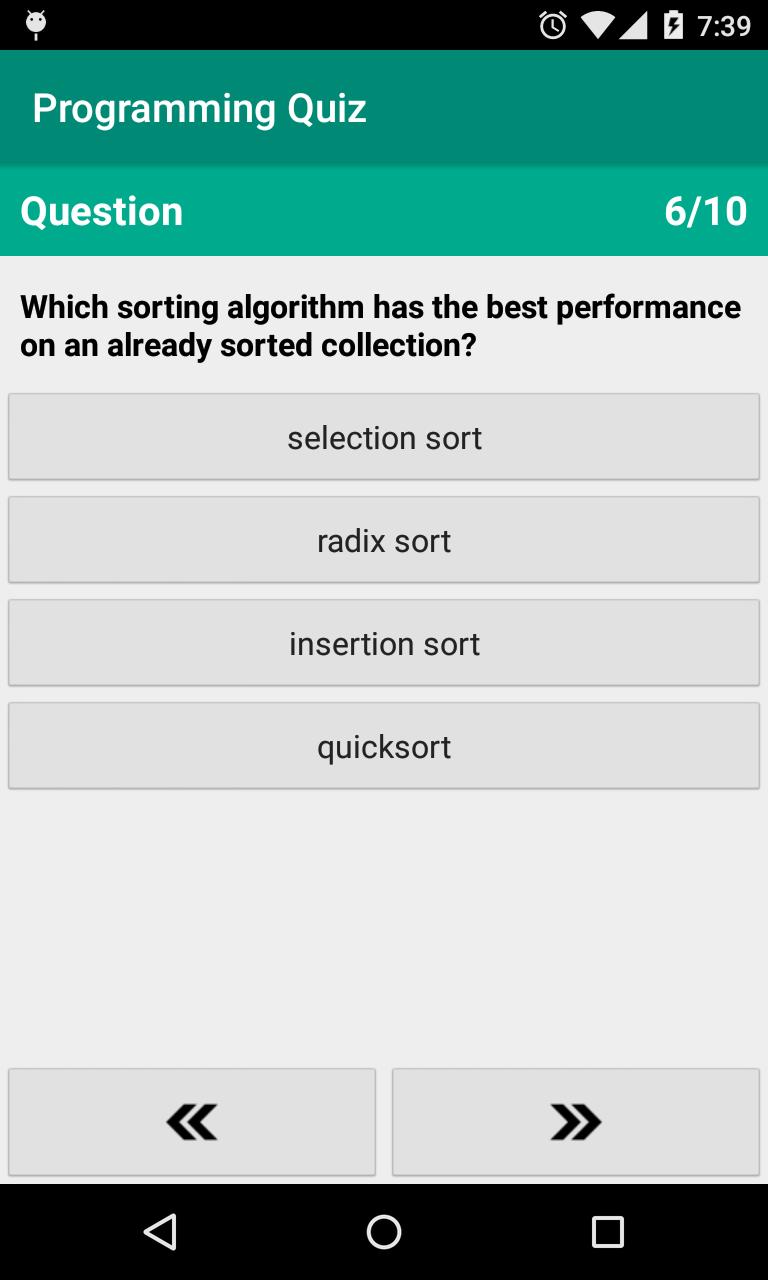 Programming Quiz LITE