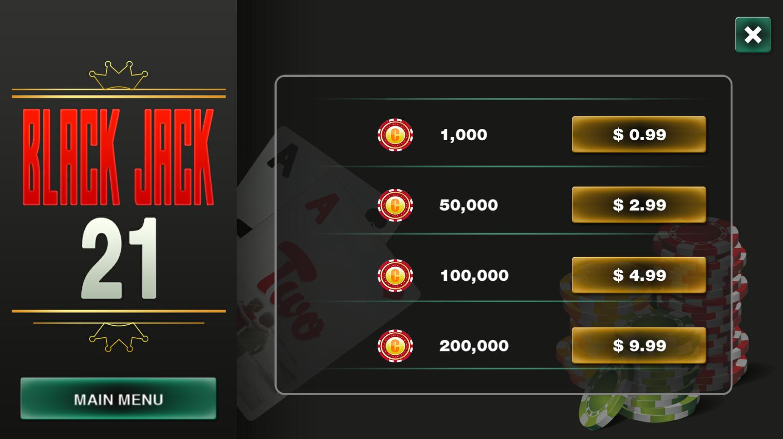 Blackjack mandarin