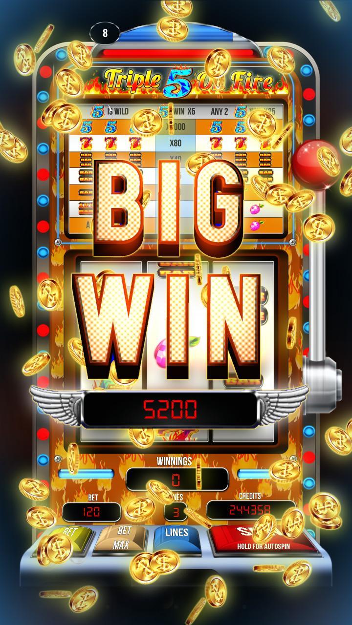 Triple 5 On Fire: slot machine